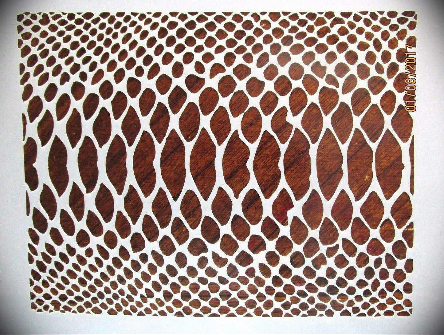 Ulveol Snake Skin Camo Logo Stencil Reusable 10 mm Mylar Laser Cut Stencil Arts and Crafts Material Scrapbooking for Airbrush Painting Drawing