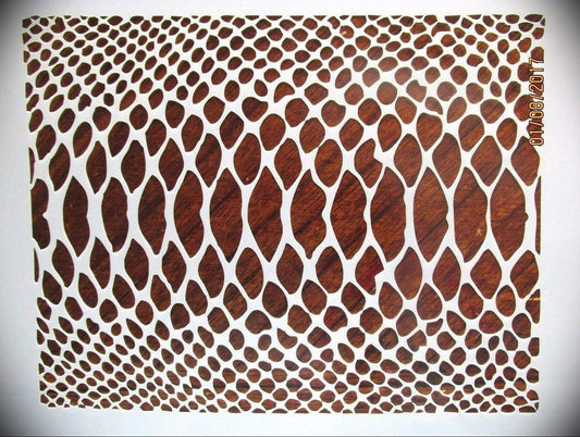 Ulveol Snake Skin Camo Logo Stencil Reusable 10 mm Mylar Laser Cut Stencil Arts and Crafts Material Scrapbooking for Airbrush Painting Drawing