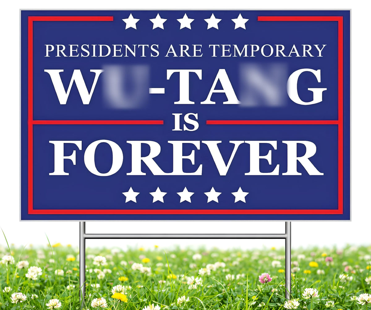 12x17.95 in Presidents Are Temporary Yard Sign – Double-Sided Patriotic Lawn Sign with Metal Stakes
