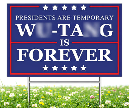 12x17.95 in Presidents Are Temporary Yard Sign – Double-Sided Patriotic Lawn Sign with Metal Stakes