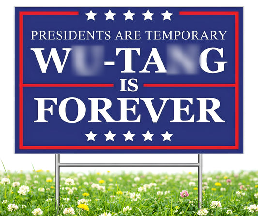 12x17.95 in Presidents Are Temporary Yard Sign – Double-Sided Patriotic Lawn Sign with Metal Stakes