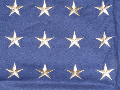 3x5 Embroidered Sewn 48 Star USA American Tea Stain Vintage Cotton Flag 3'x5'