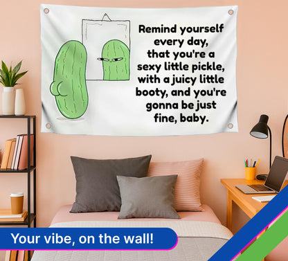 3x5 Feet Meme Flag with Quote "Remind Yourself Every Day" with Four Brass Grommets - Single Sided Cool Funny Flags for College Dorm