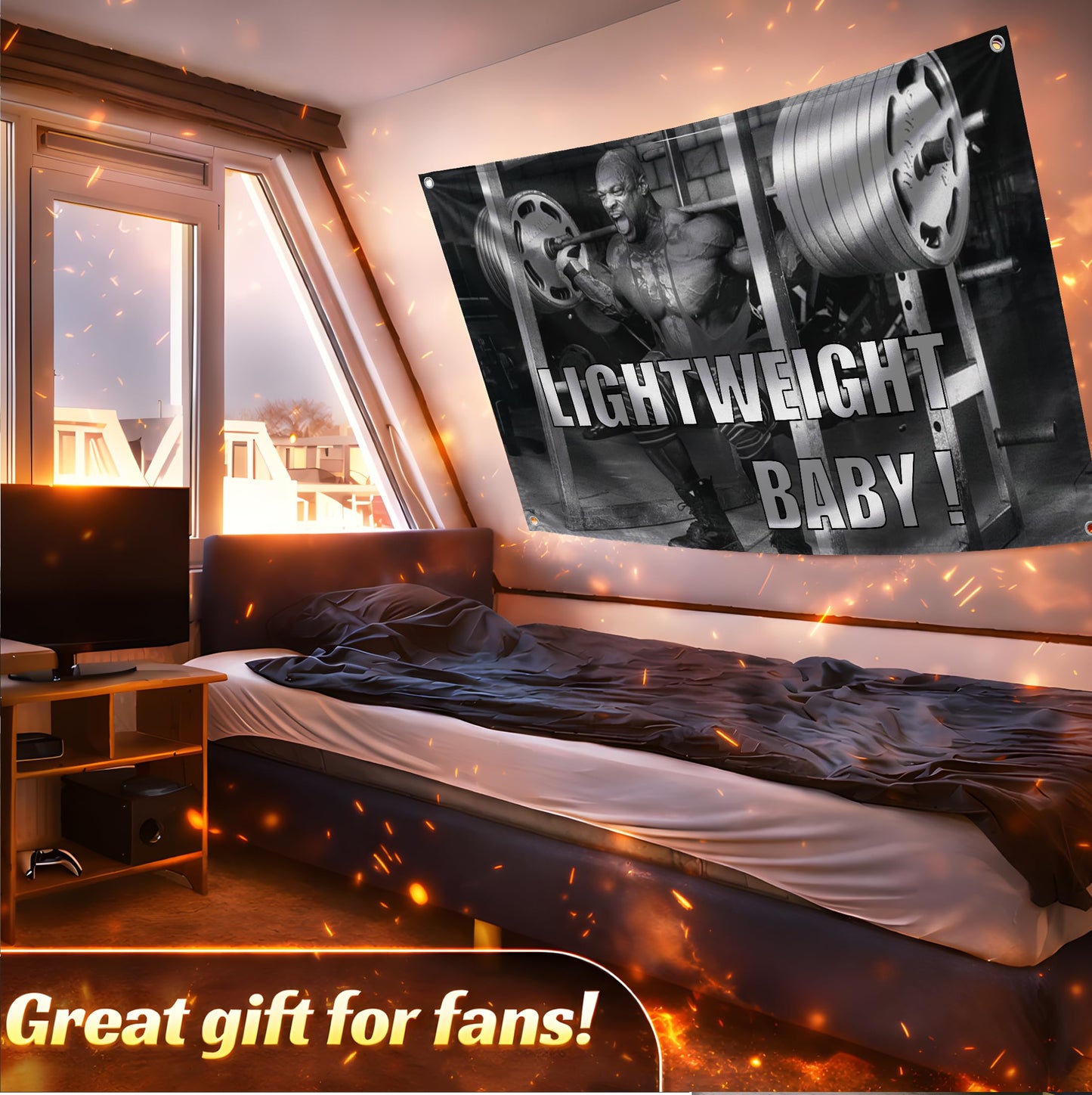 3x5 Ft Ronnie Lightweight Polyester Flag with Four Brass Grommets - Inspire Your Workout Single Sided Flag - Inspirational Stay Motivated with Cool