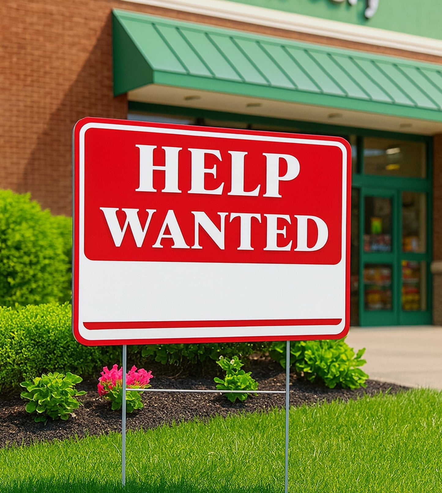 Set of 3 Plastics Double Sided 12x16 Inches Help Wanted Signs with Metal Stakes - Perfect for Home Owners Help Wanted Sign