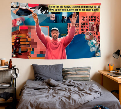 3x5 Feet The Old Kanye Funny Polyester Flag with Four Brass Grommets - Funny Single Sided Poster for Badroom - Durable Man Cave Wall Flag