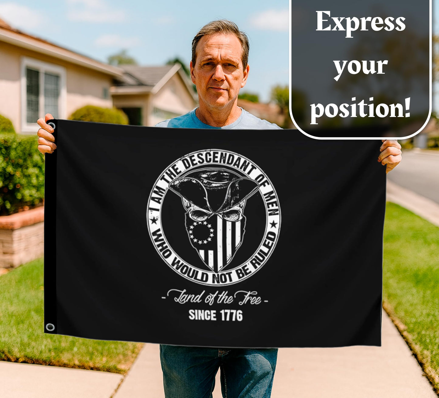 3x5 Ft Single Sided Polyester Flag with 2 Grommets - Proud American Infidel in God We Trust - American Banner for Outside - Political Flags Republican