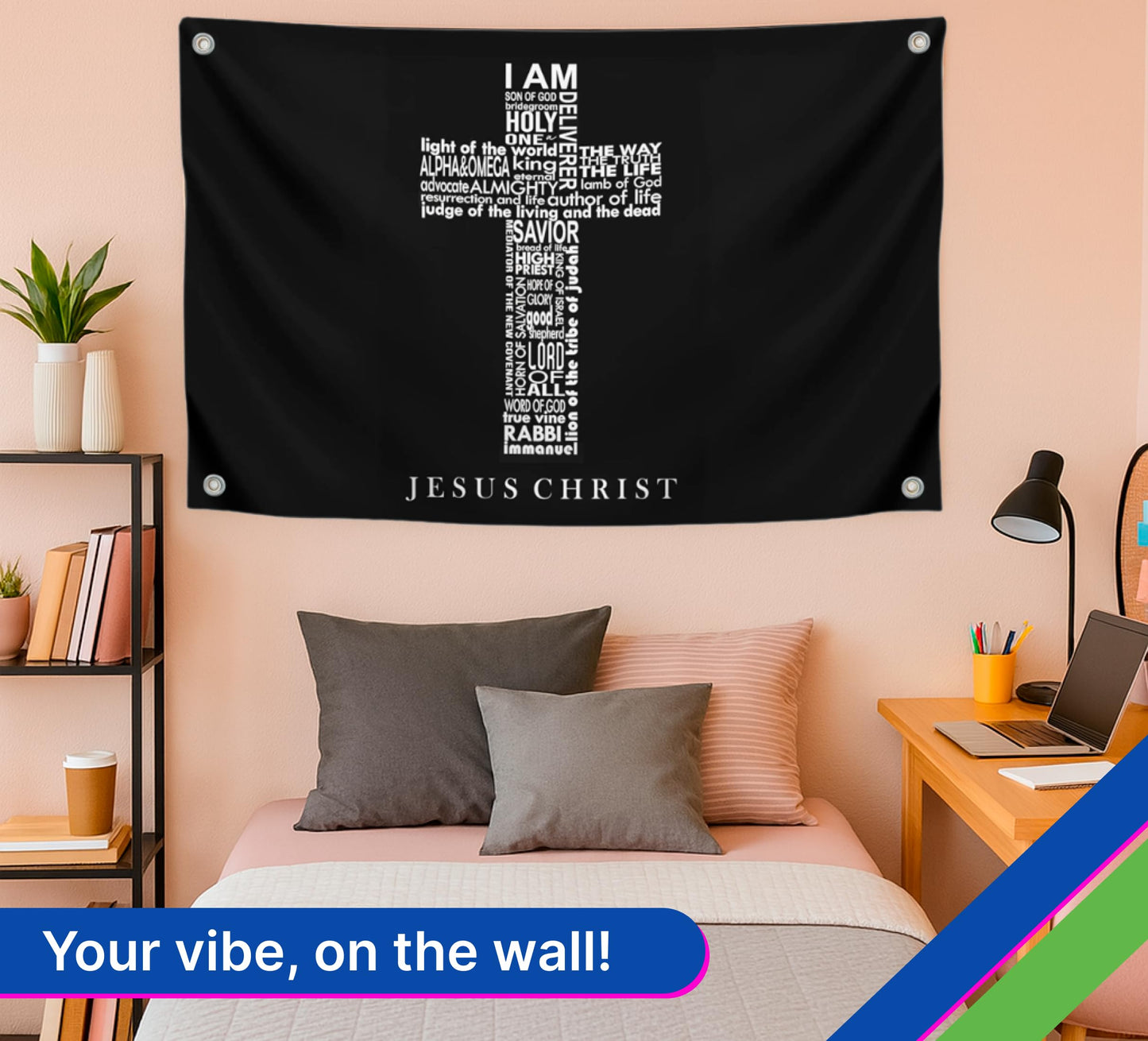 3x5 Ft Single Sided Flag with 4 Brass Grommets - American Polyester Flags for Outside or Inside - Bedroom Wall Decor - Decoration Wall Art for Room
