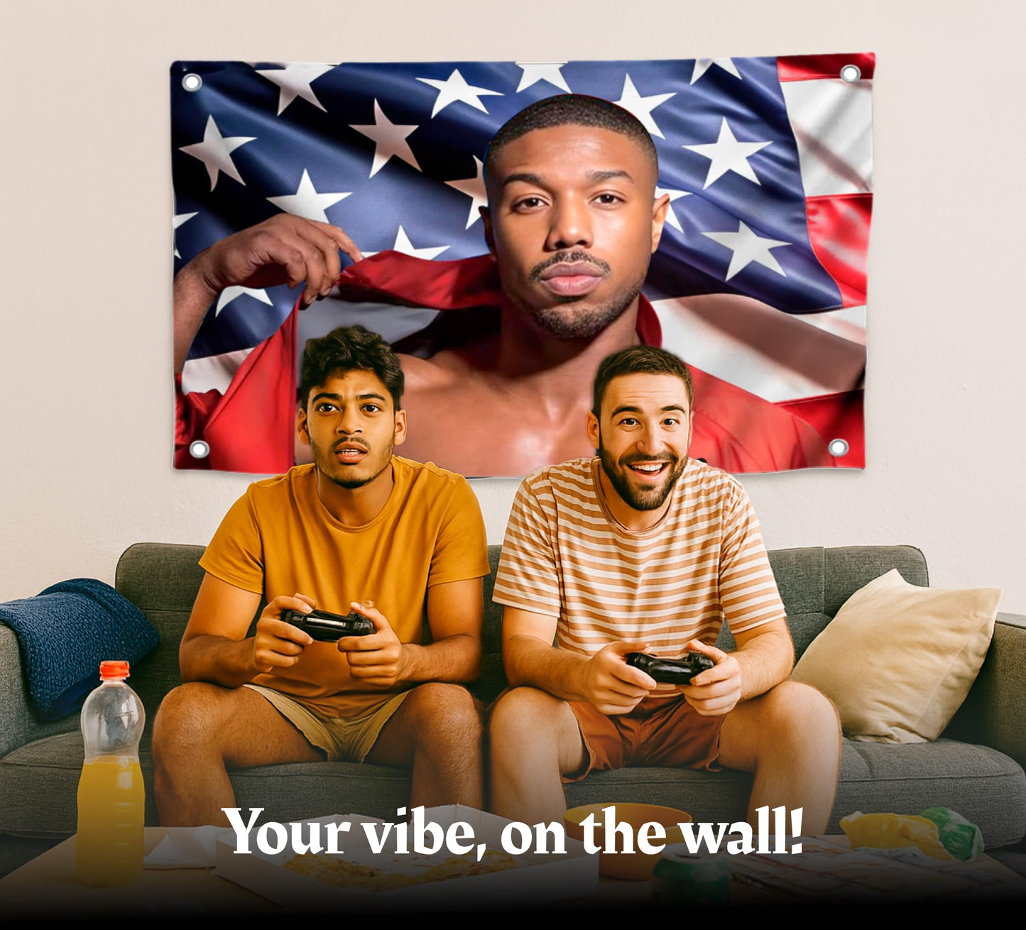 3x5 Feet Michael Tapestry Banner Single Sided Poster Wall Hanging with 4 Grommets - Bedroom Background Decoration Polyester Flag