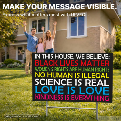 12x18 in Black Lives Matter Yard Sign – Double-Sided with Metal Stake