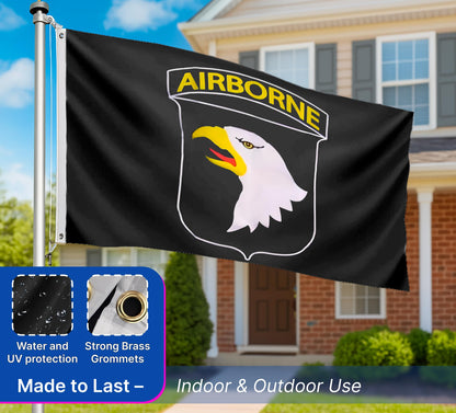 3x5 Feet Double Sided Army Airborne Flag with Two Brass Grommets - Polyester Licensed Army Forces Flag - Officially Licensed Flags U.S. Army
