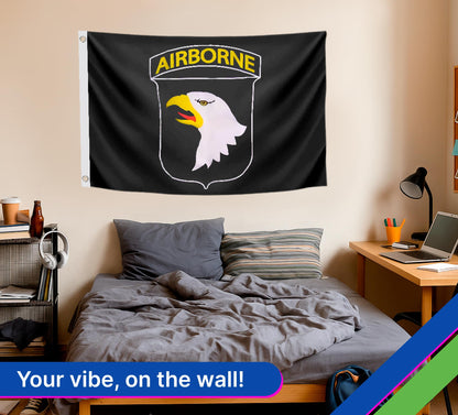 3x5 Feet Double Sided Army Airborne Flag with Two Brass Grommets - Polyester Licensed Army Forces Flag - Officially Licensed Flags U.S. Army