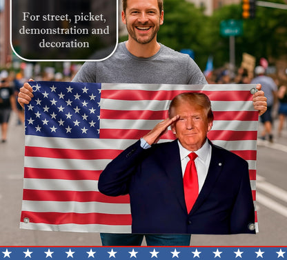 3'x5’ Trump 2024 Flag with 4 Brass Grommets - Large American President Republican Banner - Political Campaign Home Banner - Keep America Great