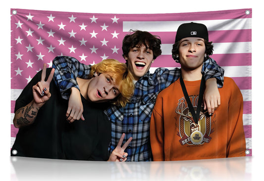 3x5 ft American Triplets Flag – Funny Dorm & Bar Banner