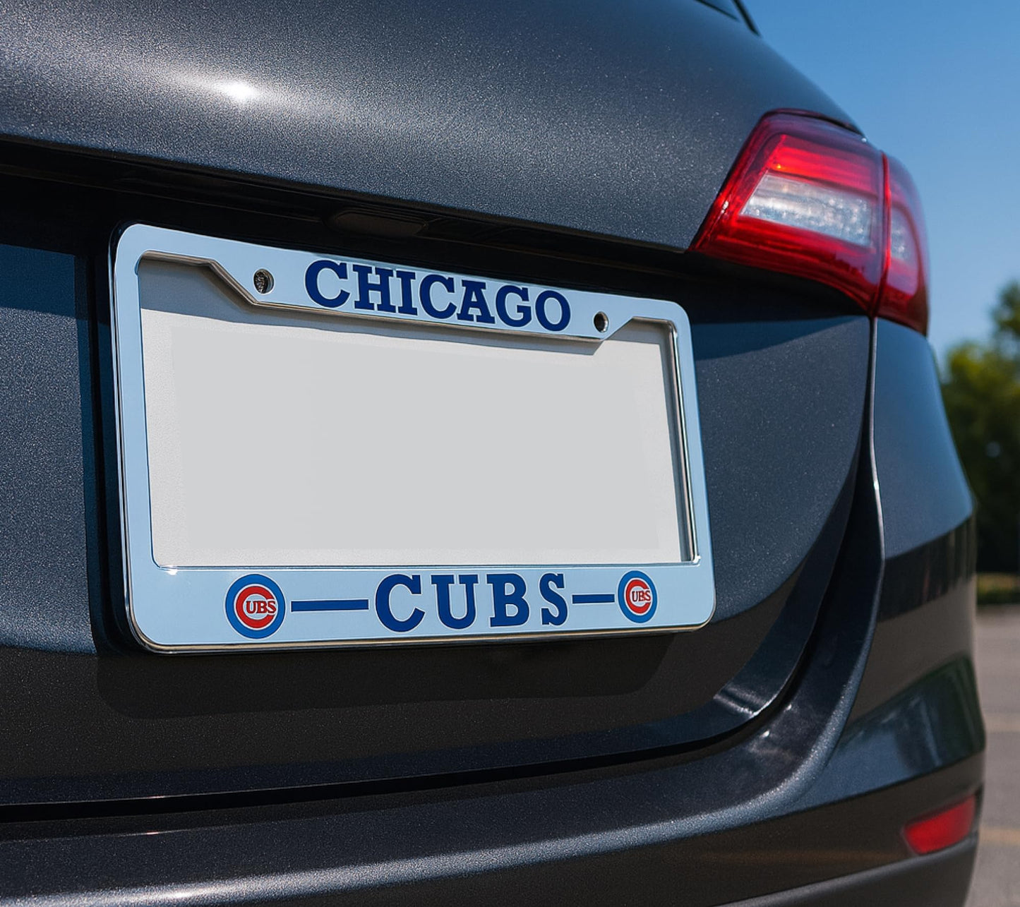 12.4x6.4 Inch License Plate Frames with 2 Holes and Screws - License Plate Frame Chicago for Car - Stainless Steel Frame for Front and Rear