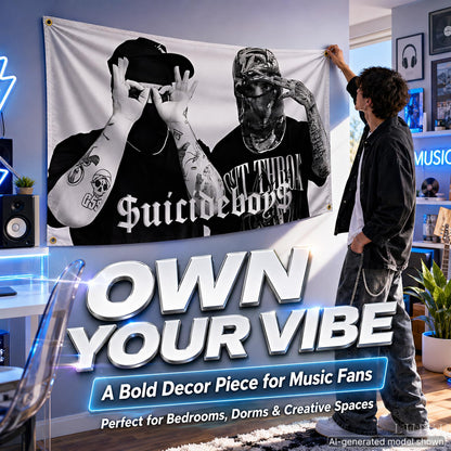 3x5 ft Suicide Music Boys Flag – Bedroom & Dorm Wall Banner