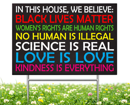 12x18 in Black Lives Matter Yard Sign – Double-Sided with Metal Stake
