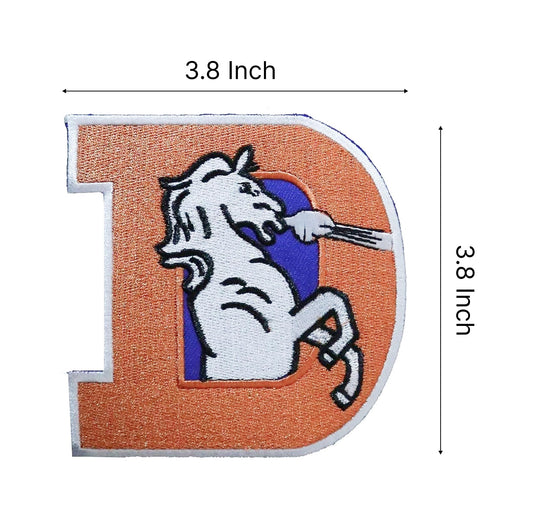 3.8"x 3.8" Sports Embroidered Patch Hot Iron - Logo Football Broncos Fans D - Vest Jacket Jeans Hoodie Backpack Patcha Hot Iron On/sew on Patch