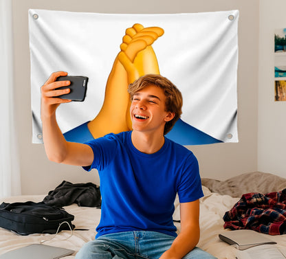 3x5 Feet Funny Art Flag with Four Brass Grommets - Polyester Single Sided Meme Banner for Outside and Inside Use - Cool Apartment Poster for Bedroom