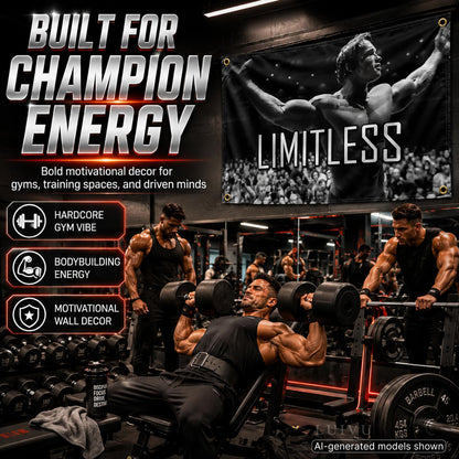 3x5 ft Schwarzenegger Motivational Flag – Gym & Office Wall Banner