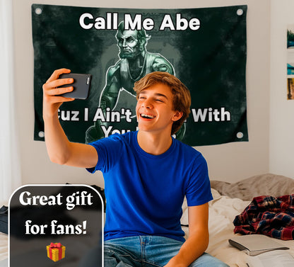 3x5 Feet Meme Linkoln Polyester Flag Quoted Call Me Abe Cuz I Ain't Linkin with You with Four Brass Grommets.Tapestry Funny President Flag for College