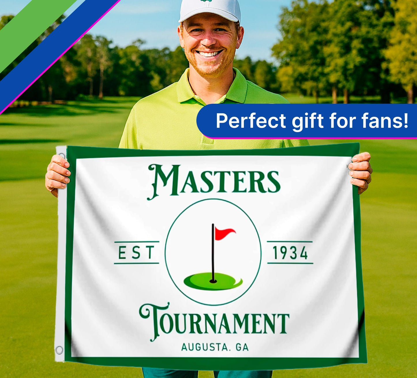 3x5 Ft Golf Sports Polyester Flag Banner with 2 Grommets - Man Cave Party Garden House Outdoor - Golf Sports Tournament Augusta Single Sided Flags