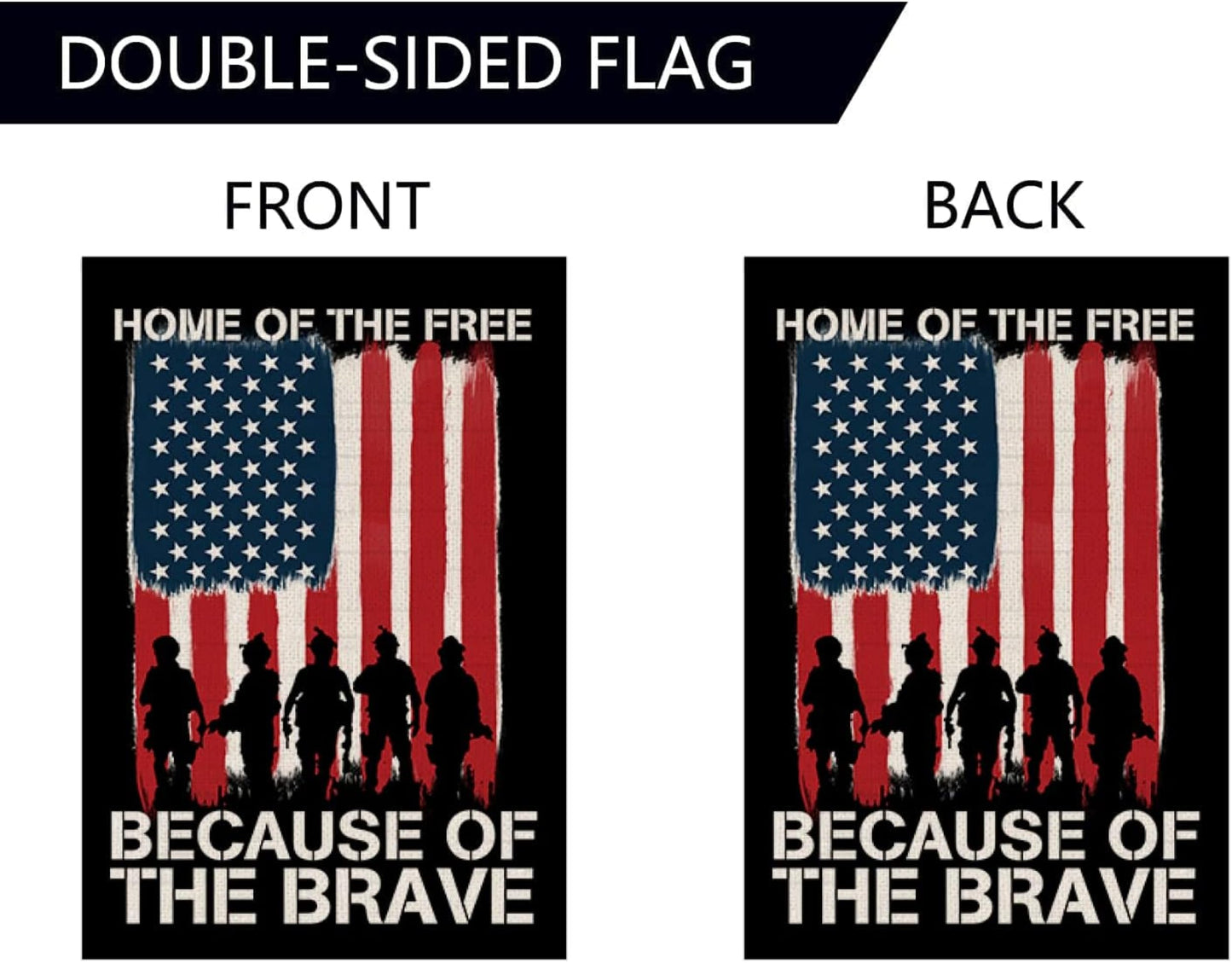 28x40 Inch Double Sided Summer Garden Flag - Memorial Day Yard Flag - Seasonal Large Outdoor Garden Flags of Burlap - Veteran USA flag 4th of July