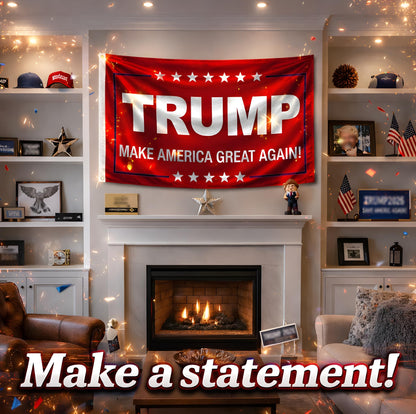 3x5 Feet Polyester Meme Flag with Quote "Make America Great Again" with 2 Brass Grommets - Double Sided Political Home Banner - Keep America Great