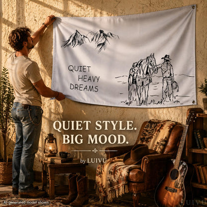 3x5 ft Quiet Heavy Dreams Flag – Music Wall Banner for Dorm & Bedroom