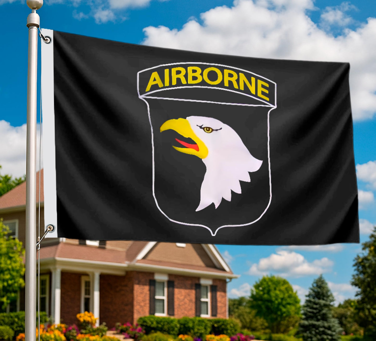 3x5 Feet Double Sided Army Airborne Flag with Two Brass Grommets - Polyester Licensed Army Forces Flag - Officially Licensed Flags U.S. Army