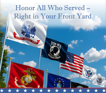 5X Branches Military Set 2x3 Feet - Army Polyester Flags with 2 Grommets Set Space Force - Outdoor Yard American Flag Polyester United States Single