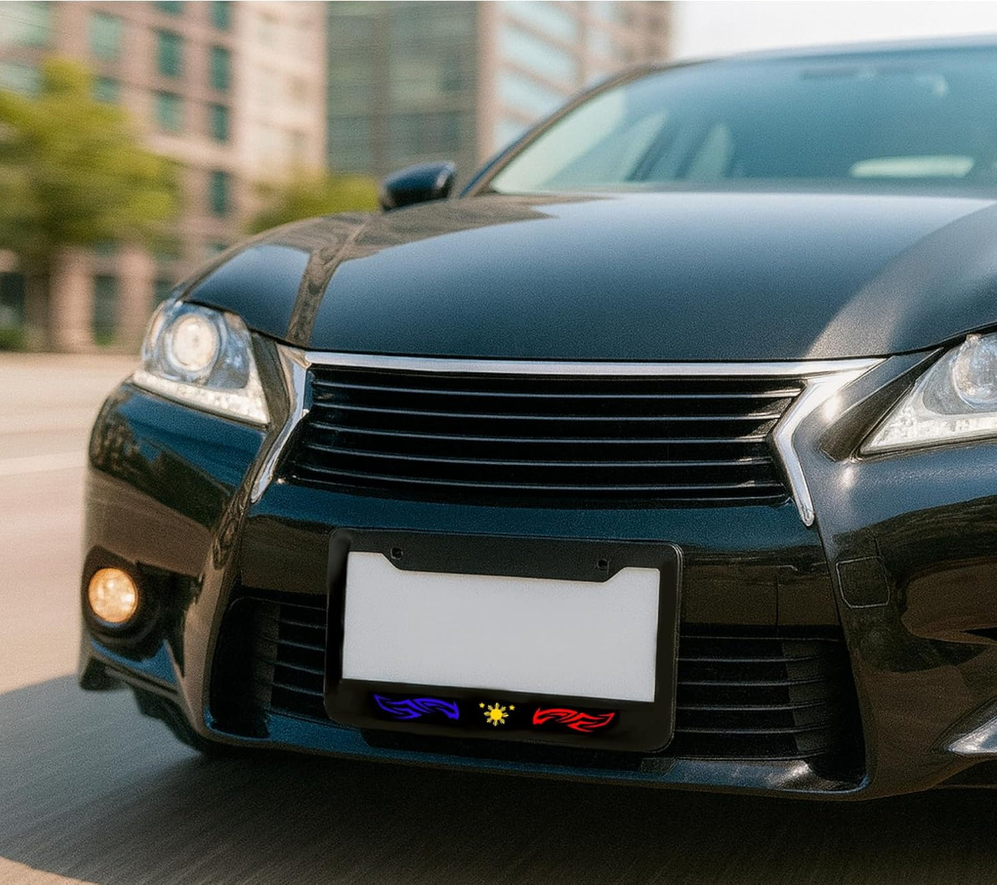 6x12.25 Inch License Plate Frame Philippines Star Tribal - Auto Parts License Plate Frame Decorative