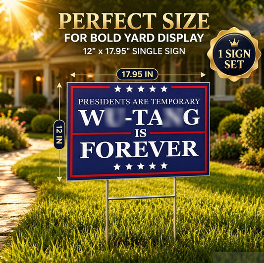 12x17.95 in Presidents Are Temporary Yard Sign – Double-Sided Patriotic Lawn Sign with Metal Stakes