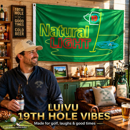 3x5 ft 19th Hole Beer Flag – Man Cave & Golf Bar Banner