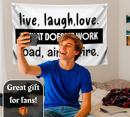 3x5 Feet Meme Flag with Quote "If That Doesn't Work" with Four Brass Grommets - Single Sided College Dorm Posters for Guys Decoration