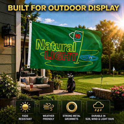 3x5 ft 19th Hole Beer Flag – Man Cave & Golf Bar Banner