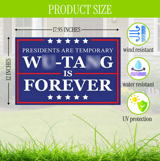 12x17.95 Inches Forever Presidents are Temporary Sign with Metal Stakes - President Plastic Outdoor Yard Signs - American Presidents is Forever