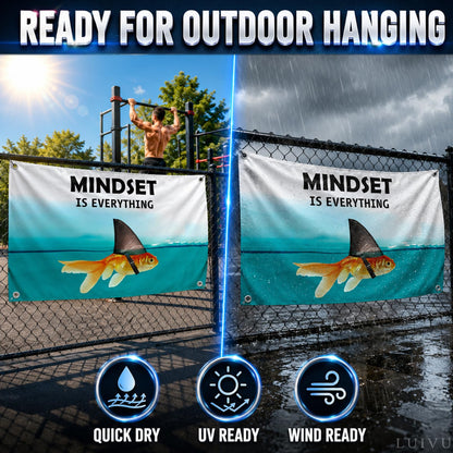 3x5 ft Mindset Is Everything Motivational Flag – Office & Gym Wall Banner
