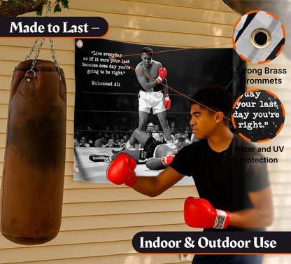 Male Ali Flag 3x5 with 4 Grommets - Indoor Polyester Single Sided Flags Boxing for Teens - Gym Sign Decor Inspiration - Muhammad Motiv Wall Art Home