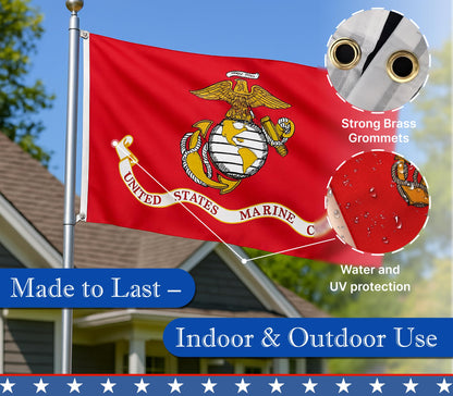 5X Branches Military Set 2x3 Feet - Army Polyester Flags with 2 Grommets Set Space Force - Outdoor Yard American Flag Polyester United States Single