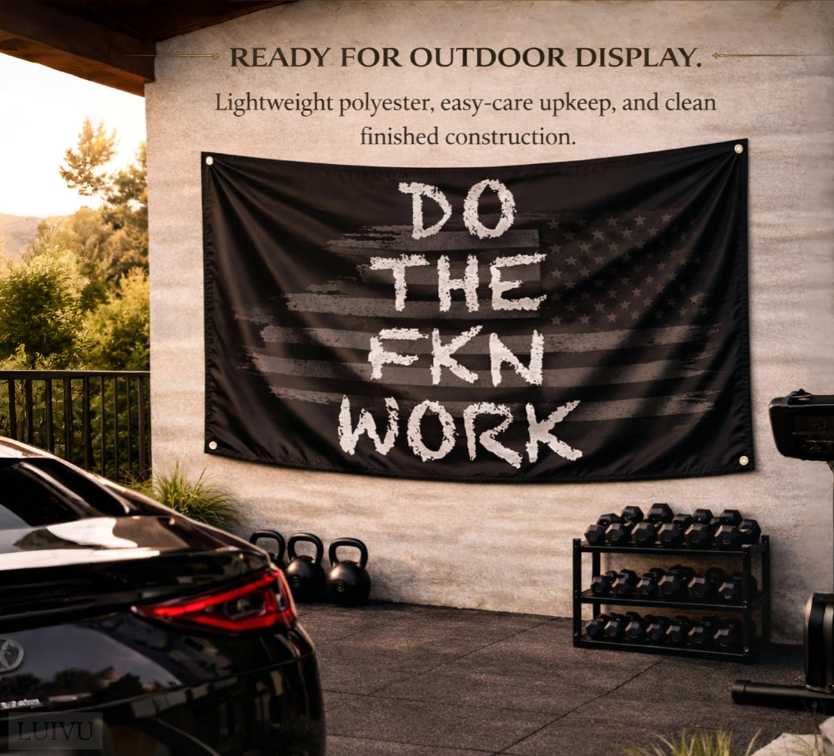 3x5 ft Do The FKN Work Motivational Flag – Office & Home Gym Banner