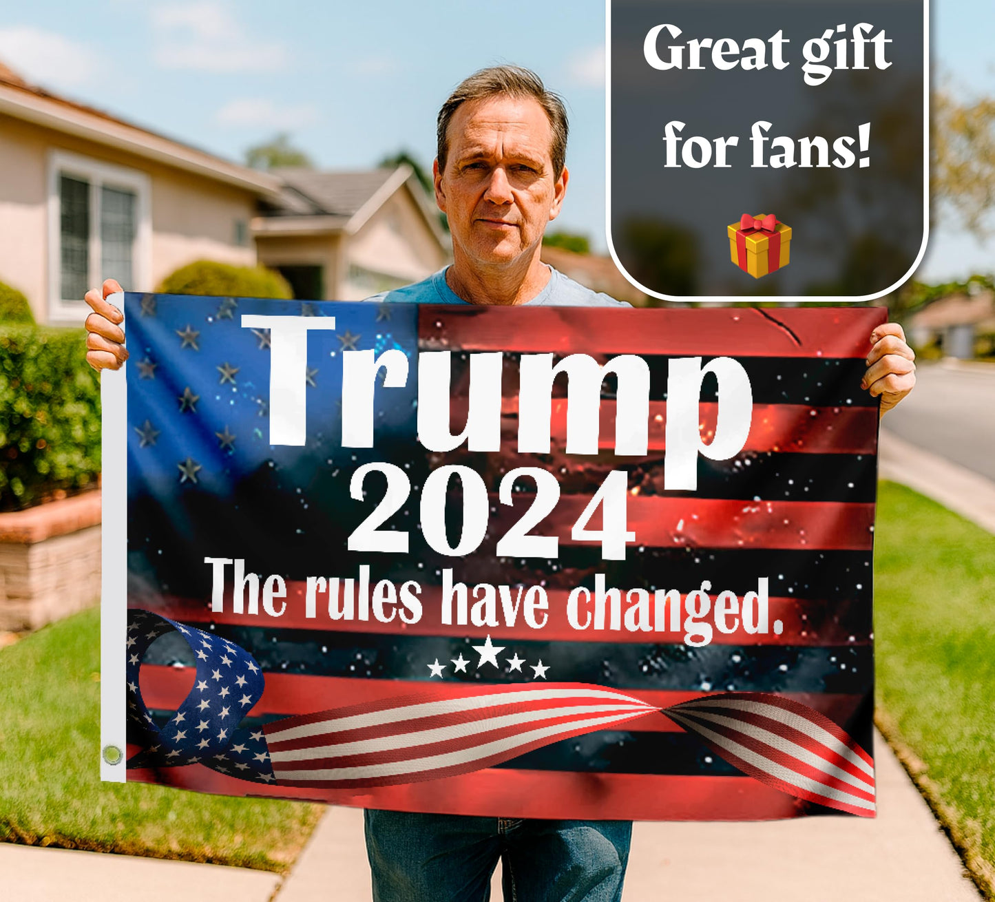 3x5 Ft 2024 Polyester Flag Take America Back - Large American President Republican Banner with 2 Grommets - Donald Room Single Sided Flags