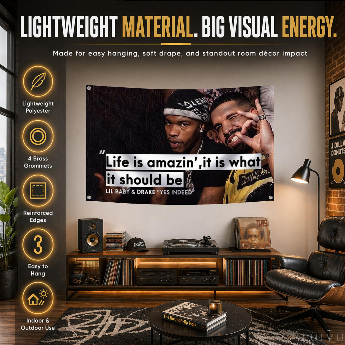 3x5 ft Funny Rapper Meme Flag – Man Cave & Dorm Banner