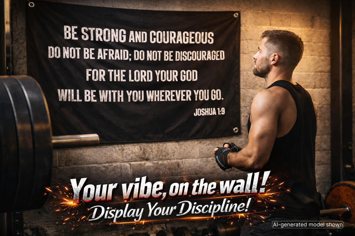 3x5 ft Be Strong and Courageous Joshua 1:9 Flag – Christian Wall Banner