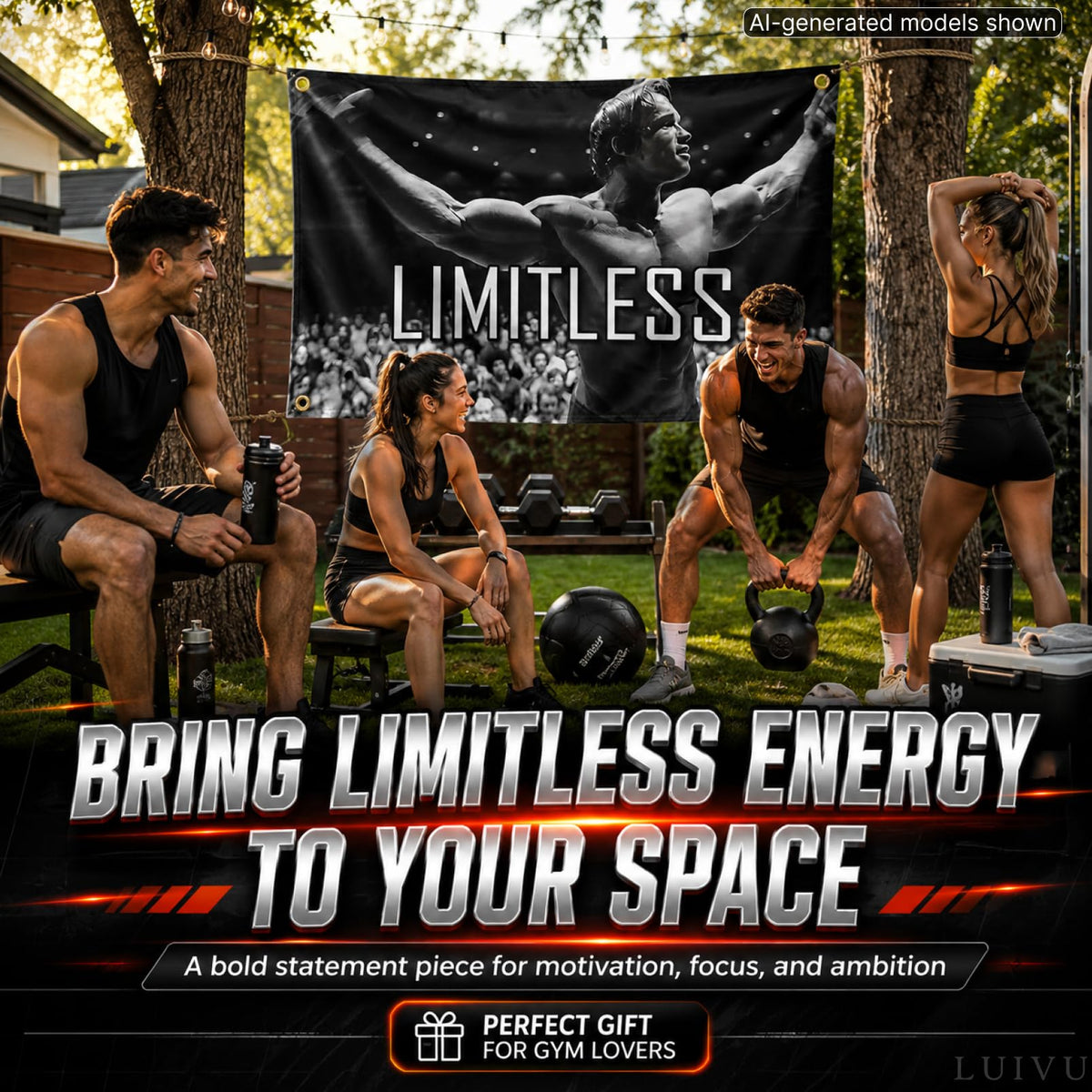 3x5 ft Schwarzenegger Motivational Flag – Gym & Office Wall Banner