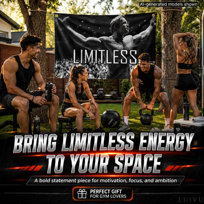 3x5 ft Schwarzenegger Motivational Flag – Gym & Office Wall Banner