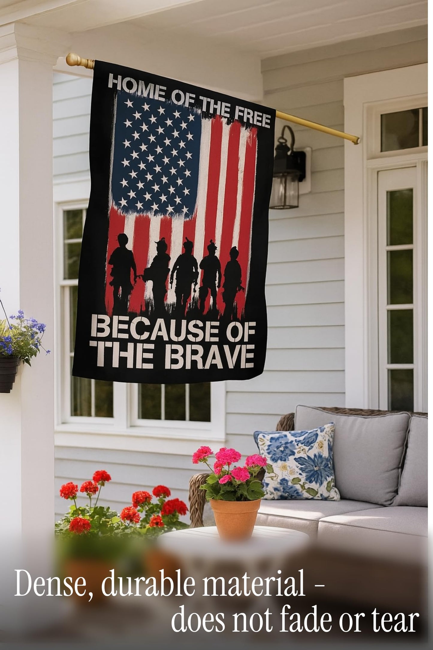 28x40 Inch Double Sided Summer Garden Flag - Memorial Day Yard Flag - Seasonal Large Outdoor Garden Flags of Burlap - Veteran USA flag 4th of July