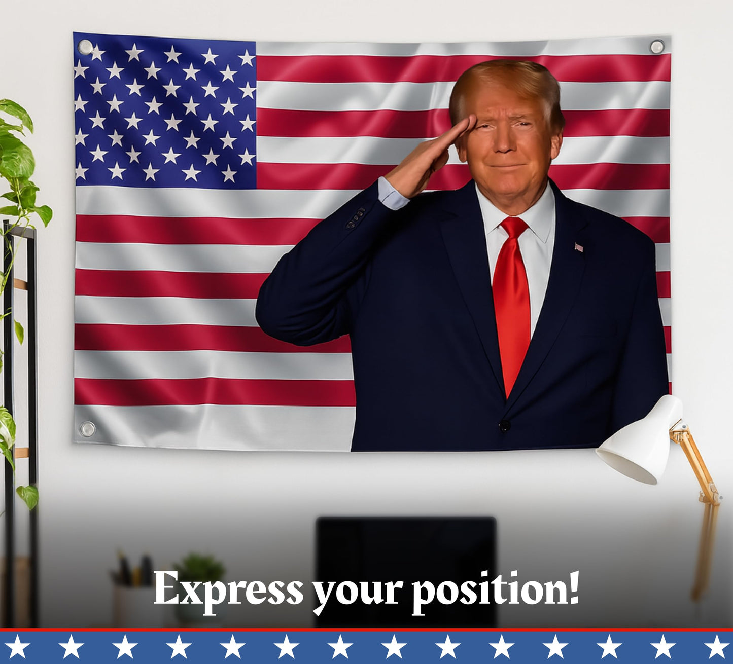 3'x5’ Trump 2024 Flag with 4 Brass Grommets - Large American President Republican Banner - Political Campaign Home Banner - Keep America Great