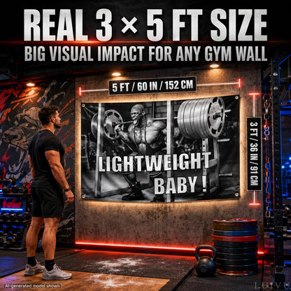 3x5 ft Ronnie Motivational Gym Flag – Bodybuilding Banner