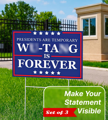 12x17.95 Inches Forever Presidents are Temporary Sign with Metal Stakes - President Plastic Outdoor Yard Signs - American Presidents is Forever